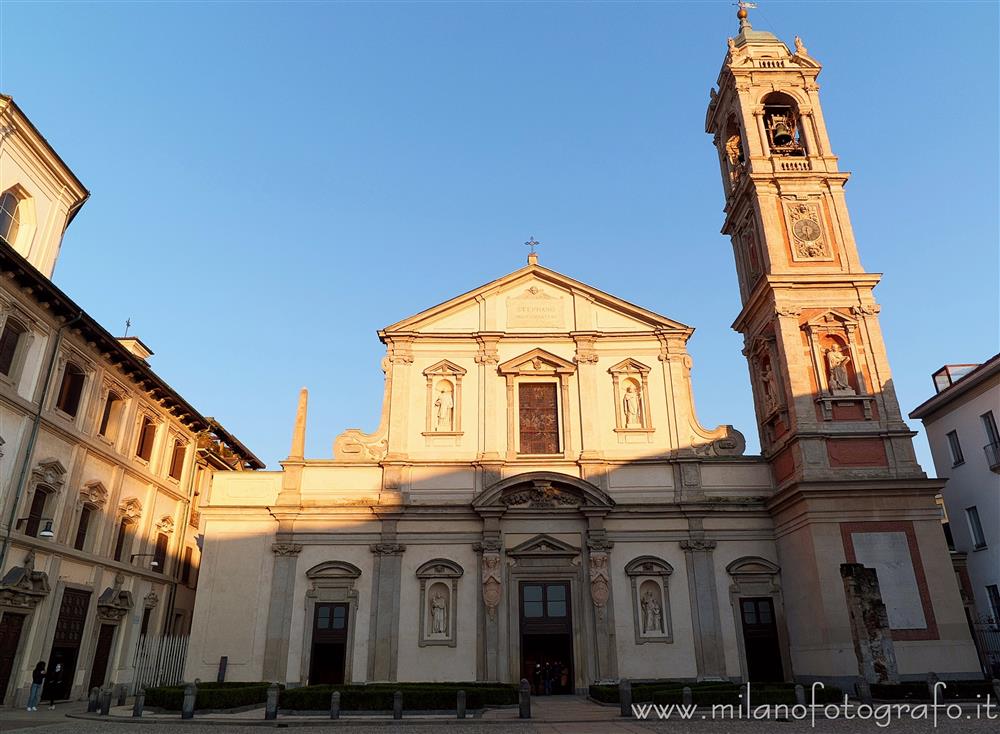 Milan (Italy) - Facade of the Basilica of Santo Stefano Maggiore
